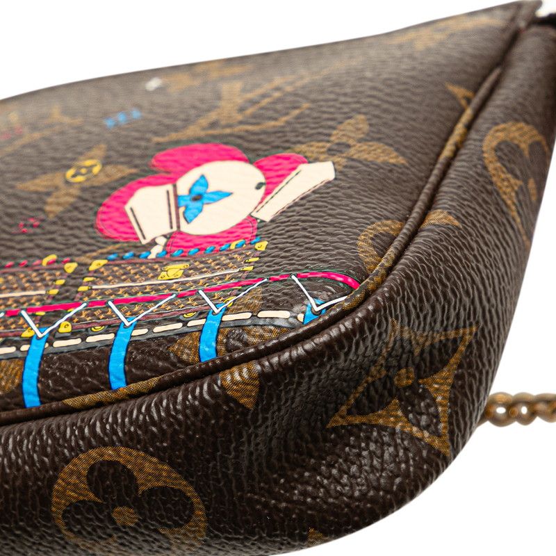 Louis Vuitton Monogram Mini Pochette Accessoire Holiday M69752 Brown PVC