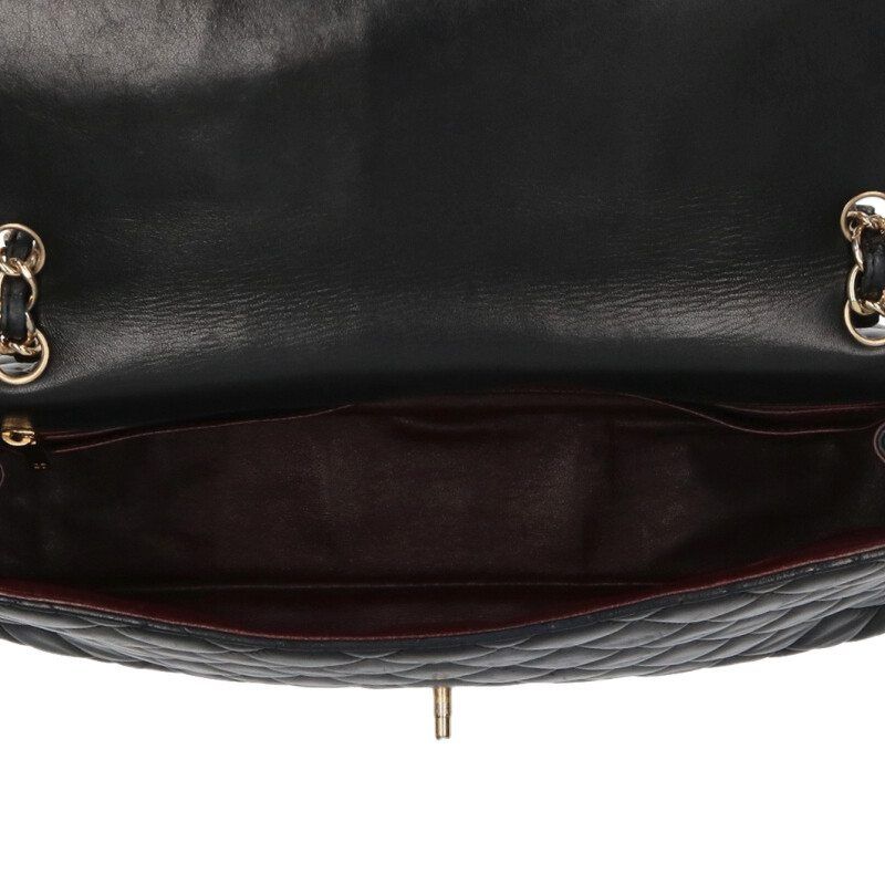 Chanel Deca Matelasse 34 Lambskin Single Flap Chain Shoulder Bag Women 34