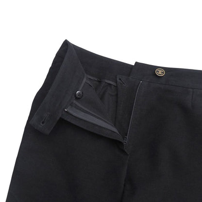 Chanel Pants Size 38 01A Coco Button CC Button Stretch Tapered Pants 20251008