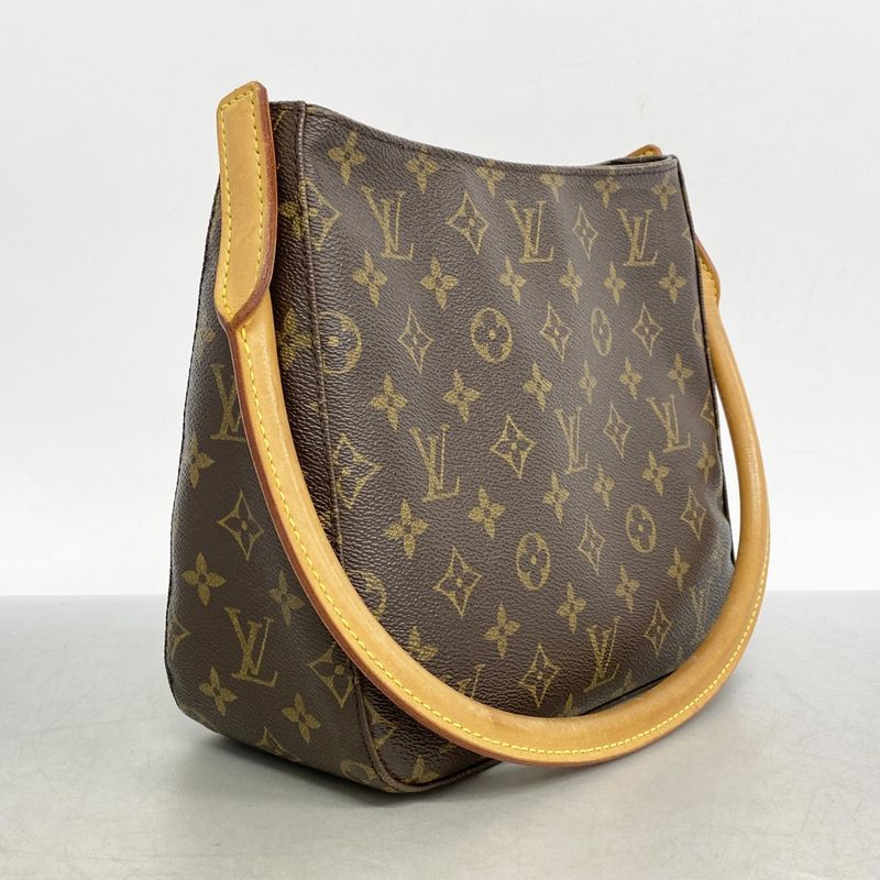 Louis Vuitton Shoulder Bag Monogram Looping MM M51146 Brown Ladies