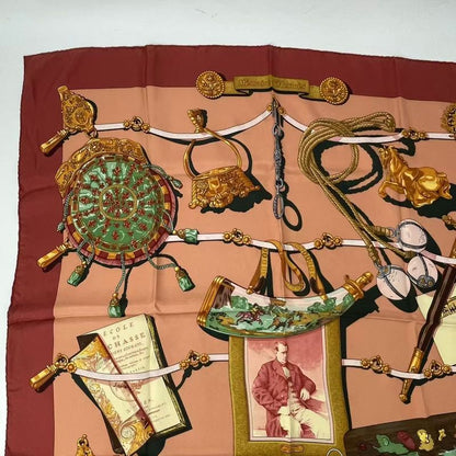 Hermes Scarf Carre 90 Memoire D'hermes Red