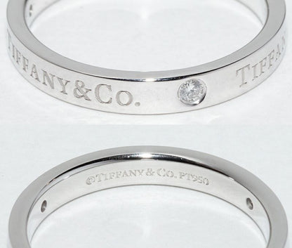 Tiffany & Co Ring Pt950 Diamond 3P (007ct) T&CO Band Ring Flat Band Ring Width