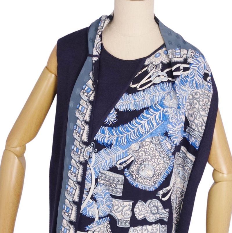 Hermes Dress Tunic Sleeveless Silk Cut-out