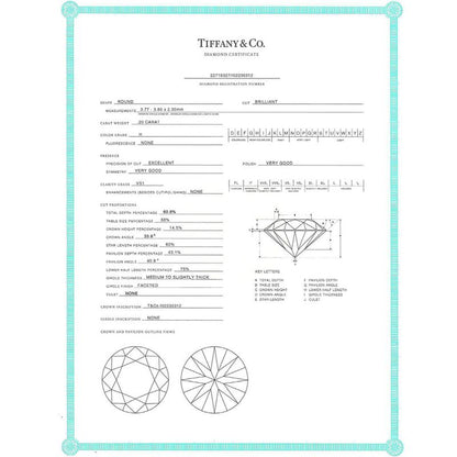 Tiffany & Co Tiffany & Co Solitaire Ring With Diamonds 020ct Approx Size 6