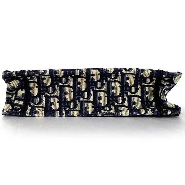 Christian Dior Handbag Book Tote Mini Navy Blue