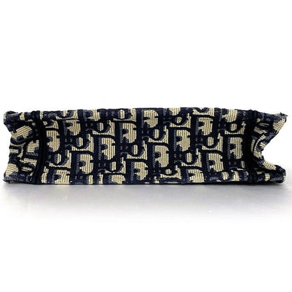 Christian Dior Handbag Book Tote Mini Navy Blue