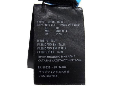 Prada 100% Polyester Headband Hair Accessory Blue And Black As9617