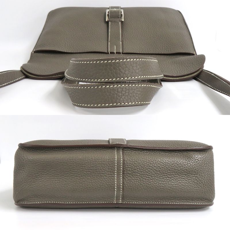 Hermes Alzan 31 Taurillon Clemence Etain Silva-hardware R 2014 Gray