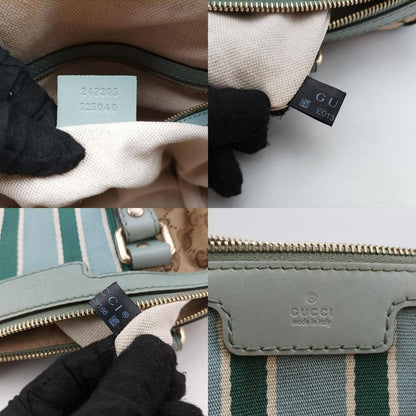 Guccisherry Line Blue And Beige And Multi-colored Canvas And Leather 247205e0131