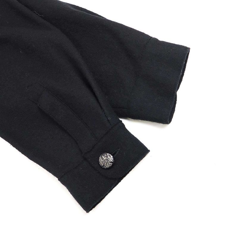 Chanel Flower Patch Pullover Wool Felt Shirt Top P52071k06688 Black 38