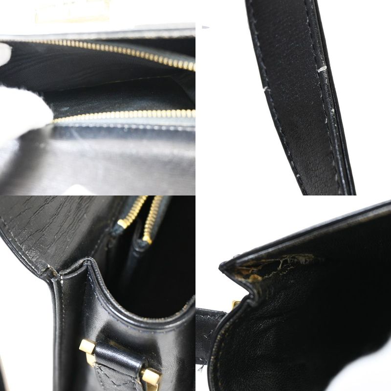 Celine Carriage Shoulder Bag Leather Black 83fa496