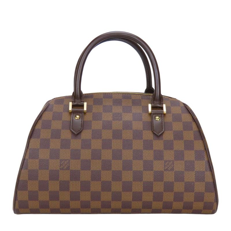 Louis Vuitton Handbag Rivera MM N41434 Damier Ebène Brown Gold Hardware Handbag