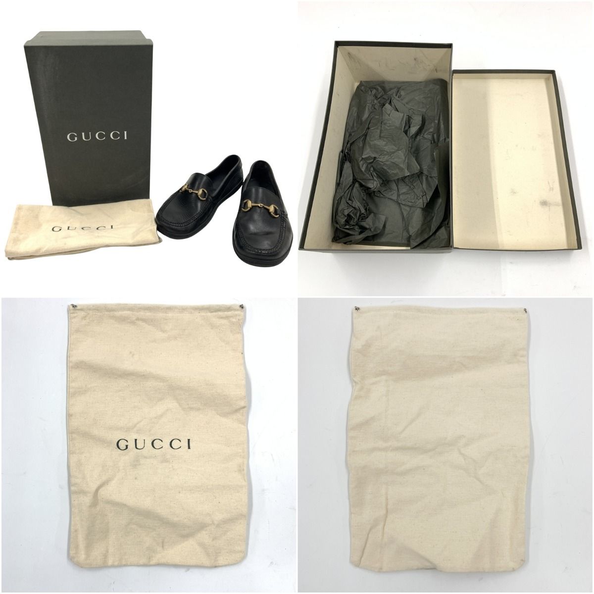 Gucci Horsebit Leather Loafers Black