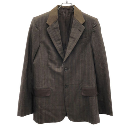 Prada Multi-Stripe 2b Tailored Jacket Brown 48