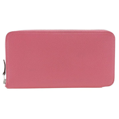 Hermes Azap Long Silk-in Vaux-epson Rose Azalea Pink C Women Long Wallet