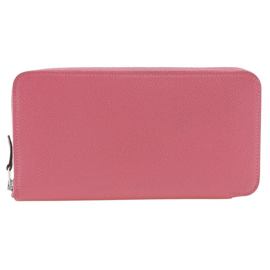 Hermes Azap Long Silk-in Vaux-epson Rose Azalea Pink C Women Long Wallet