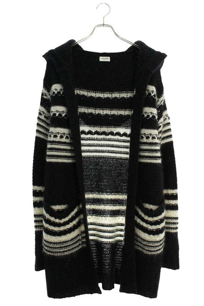 Saint Laurent Paris 22AW 689942 Y75kw Oversized Hooded Mohair Knit Cardigan