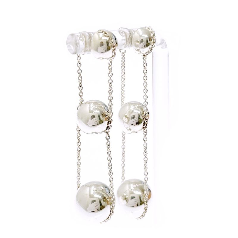 Tiffany & Co Tiffany & Co Silver Hardware Ball Triple Drop Earrings 12.4g 925