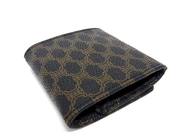 Pattern Celine Macadam Pattern PVC Coin Case Coin Purse Men's Ladies Brown