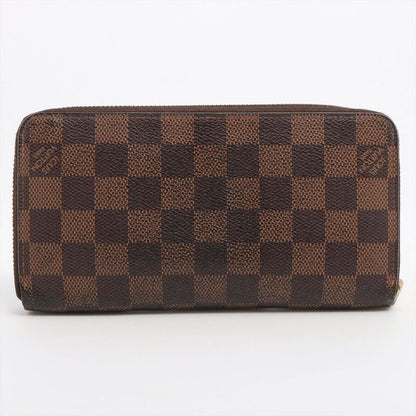 Louis Vuitton Damier Zippy Wallet Round Zip Wallet Long Wallet N60015 Ebène