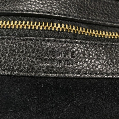 Celine Tote Bag Cabas Phantom Small With Belt Black Leather