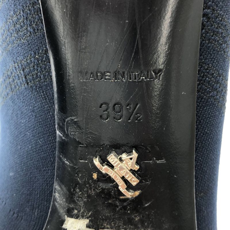Prada Sock Heel Boots Navy 39 1 2