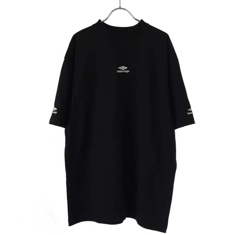 Balenciaga Logo Embroidery T-Shirt 802038 Tmva5 Black XS
