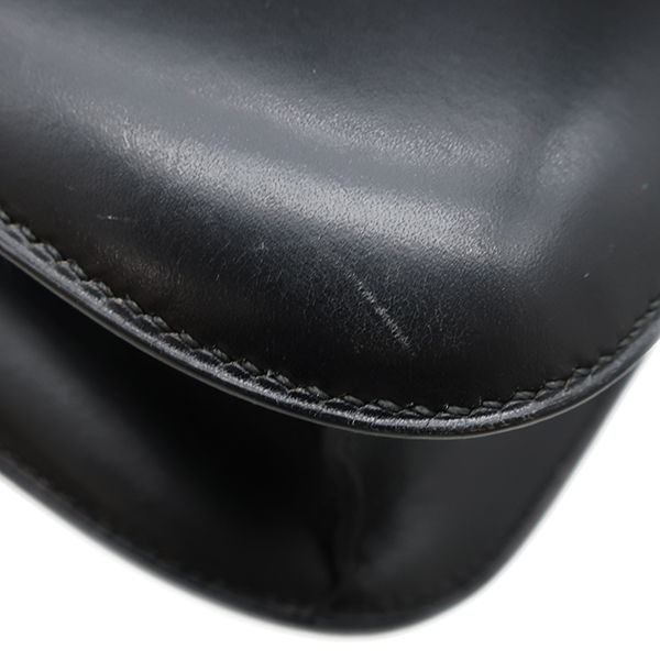 Hermes Shoulder Bag Constance 24 Box Calf Black Gold Hardware Black D Engraved