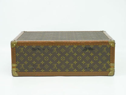 Authentic Louis Vuitton LV Bisten 50 Monogram Trunk Travel Bag Handbag Brown