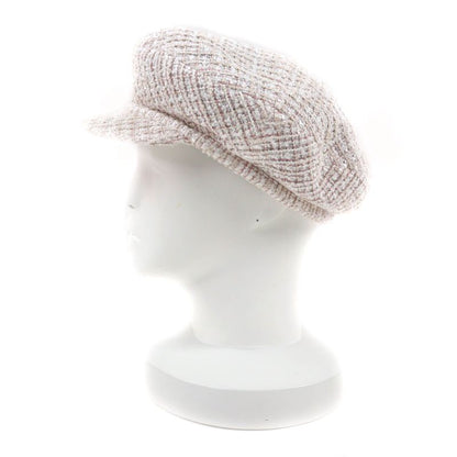 CHANEL 2024 24P Tweed Casket With Coco Mark Hardware Hat Pink L Made In Italy