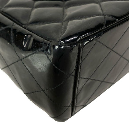 Chanel Shoulder Bag Deca Matelasse Black Coco Mark / Chain Shoulder / Silver