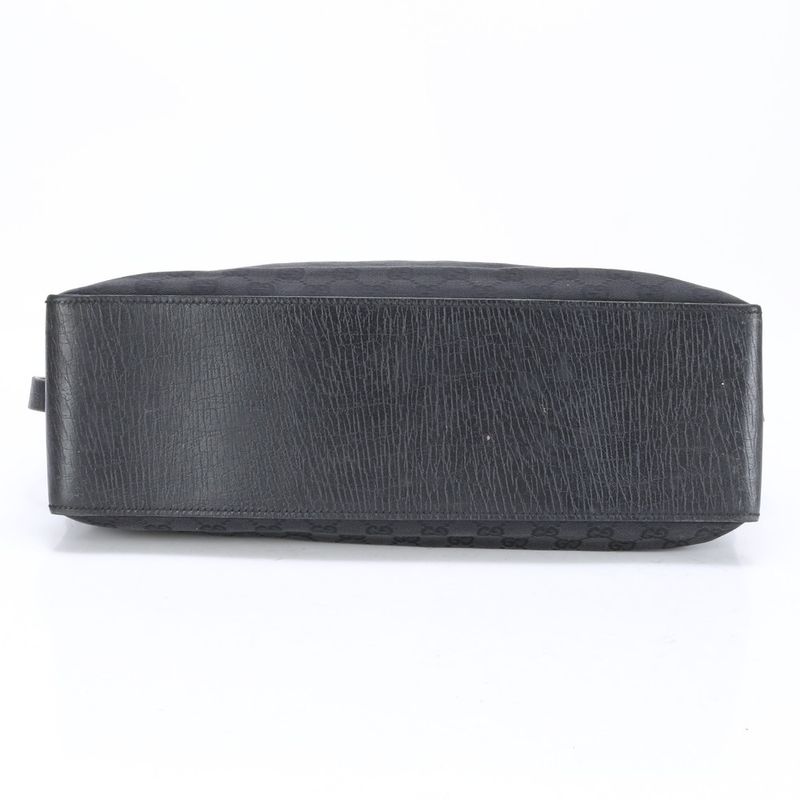 Gucci GG Canvas Leather Belt Tote Bag Shoulder Business Commuter Document Bag