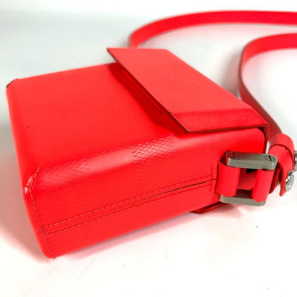 Louis Vuitton Shoulder Bag Marty M92160 Damier Gracée Leather Coral Red