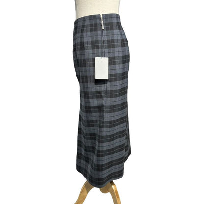 Balenciaga 19ss Plaid Draping Skirt Checked 3d Cut Skirt 34(xs) Gray×black
