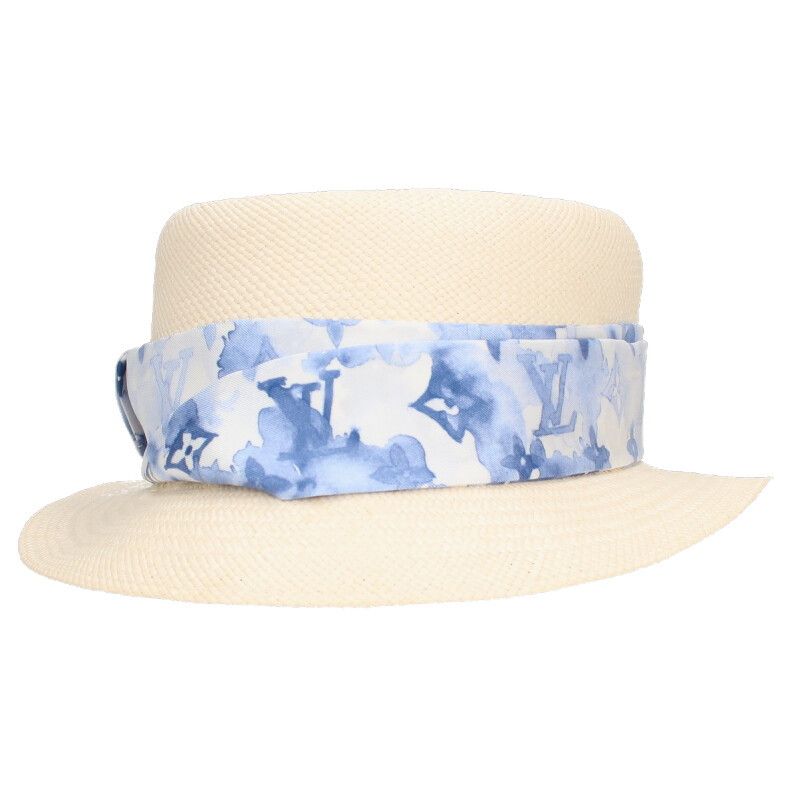Louis Vuitton M76763 Chapeau Summertime Monogram Straw Hat Men's 60
