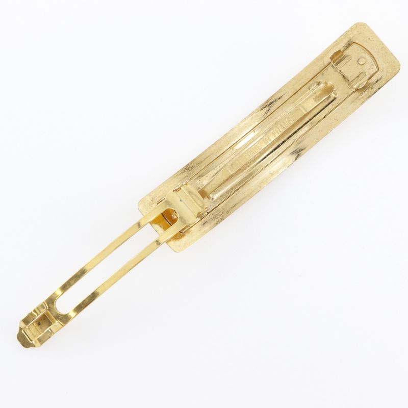 Chanel Logo Vintage Gold Plated Gold 97A Ladies Barrette