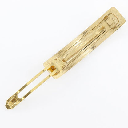 Chanel Logo Vintage Gold Plated Gold 97A Ladies Barrette