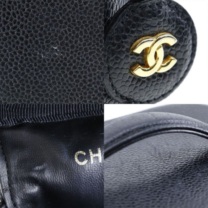 Chanel Vanity Coco Mark Caviar Skin Black Ladies Handbag