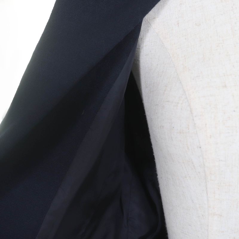 Christian DIOR Vintage 100% Wool Jacquard Jacket/tight Skirt Setup Dark Navy 13