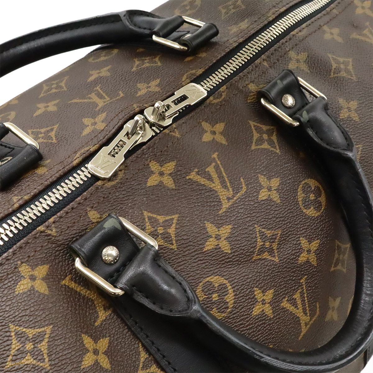 Louis Vuitton Monogram Macassar Keepall Bandoliere 55 Boston Bag Travel Bag