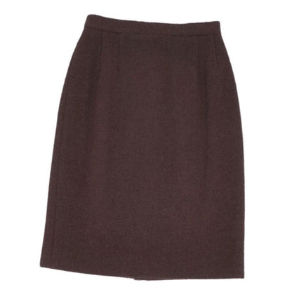 Vintage Chanel Skirt With Clover Buttons Wool