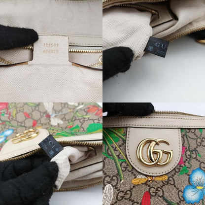 Guccigg Supreme Flora Ophidia White X Beige X Multicolor PVC Coated Canvas