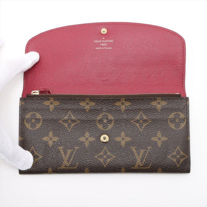 Louis Vuitton Monogram Portefeuille Emilie Zipper Long Wallet M41943 Brown ×