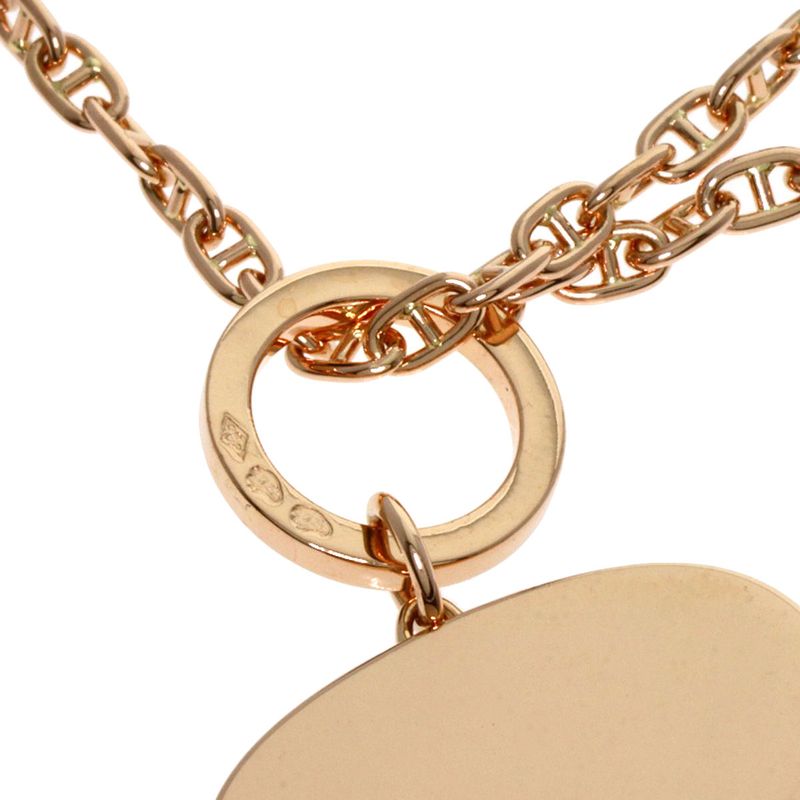Hermes Chaine D'ancre Verso Necklace 18K Pink Gold Ladies