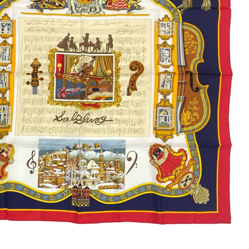 Hermes Carre 90 In Salzburg At Salzburg Scarf Silk Red