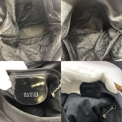 Gucci Handbag Shoulder Bag 2way Bamboo Nylon Black Ladies Men's Old Gucci