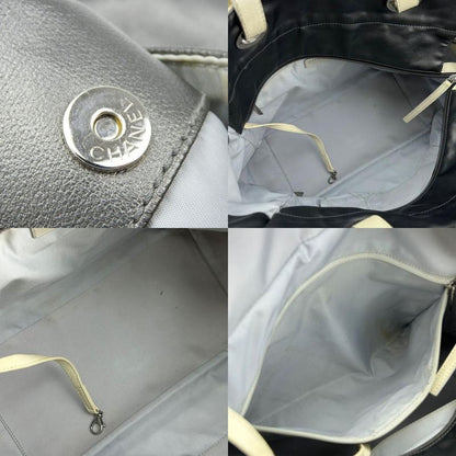 Chanel Tote Bag Paris Biarritz GM Coated Canvas Silver Ivory Silver Hardware