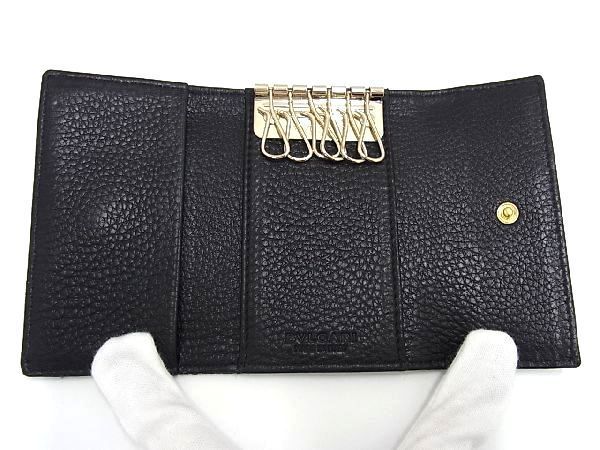 Bvlgari Maxi Logo Canvas 6-strand Key Case Key Case Men's Black Bd6494