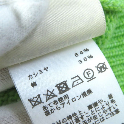 Hermes 23SS Cashmere Cotton Long Sleeve Cropped Knit With Logo Hardware Green