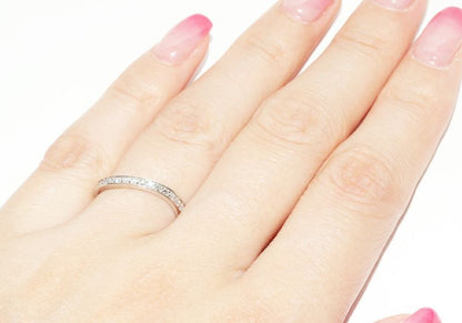 Chanel Half Eternity Ring Pt950 With 19 Diamonds (approx 019ct) Ribbon De Chanel